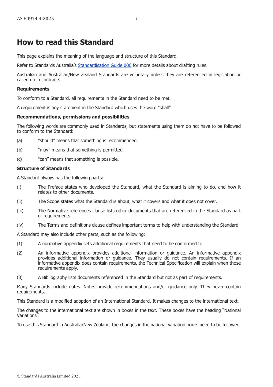 AS 60974.4:2025 pdf