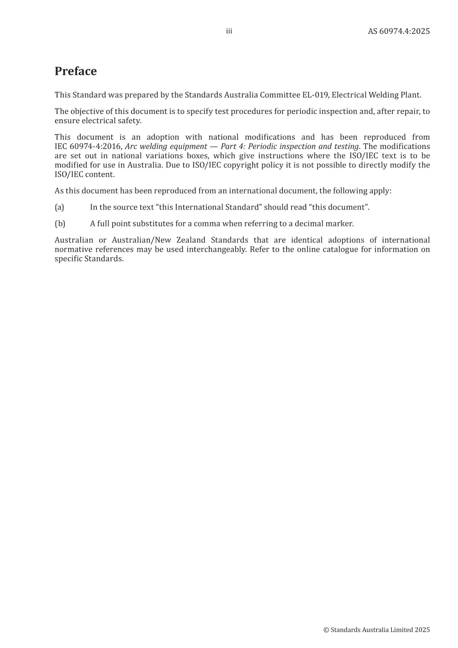 AS 60974.4:2025 pdf