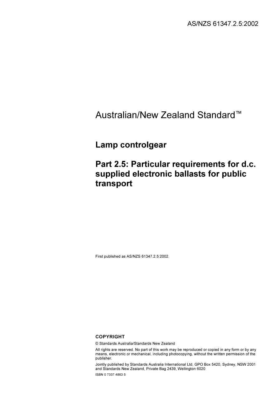 AS/NZS 61347.2.5:2002 pdf