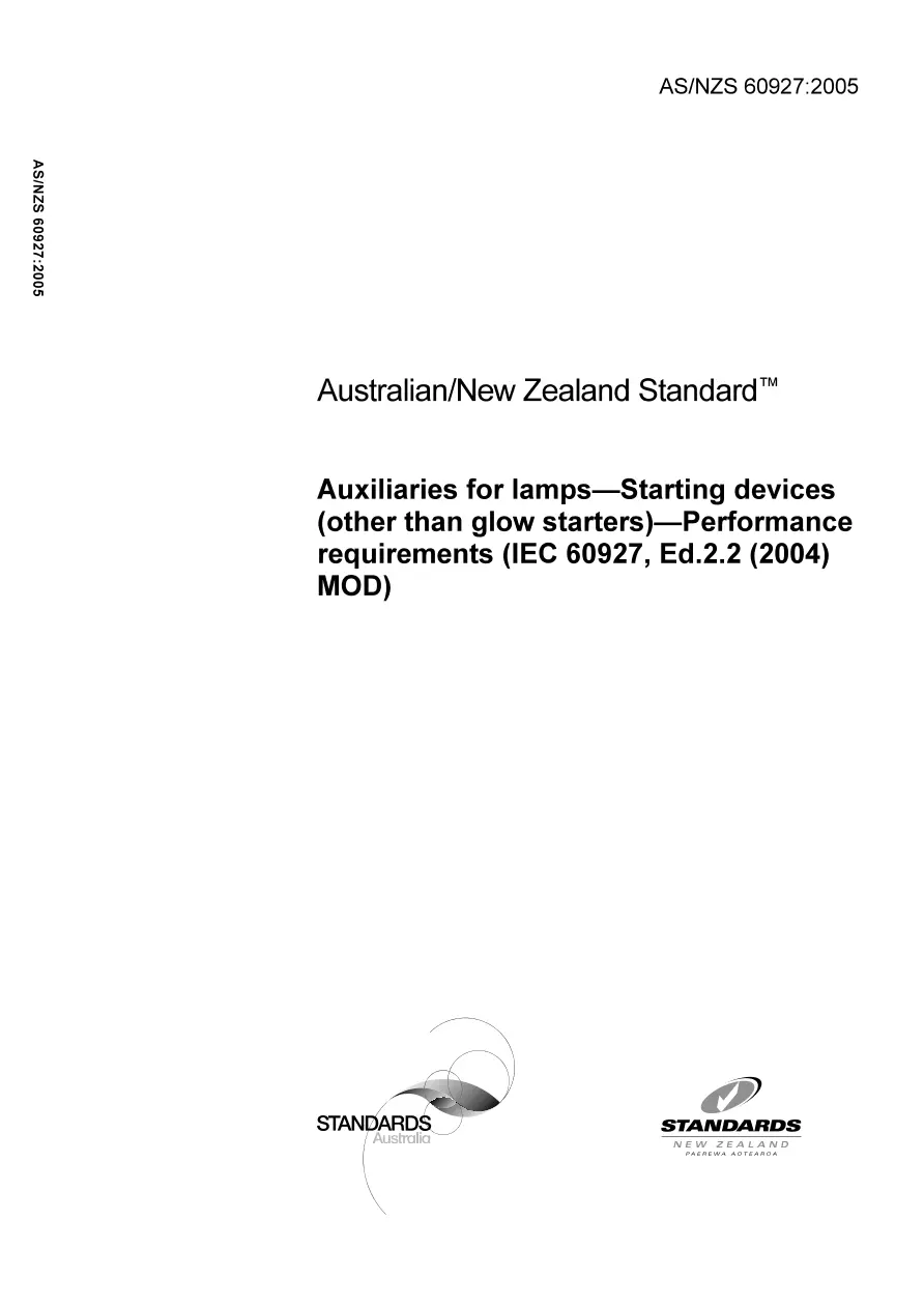 AS/NZS 60927:2005 pdf