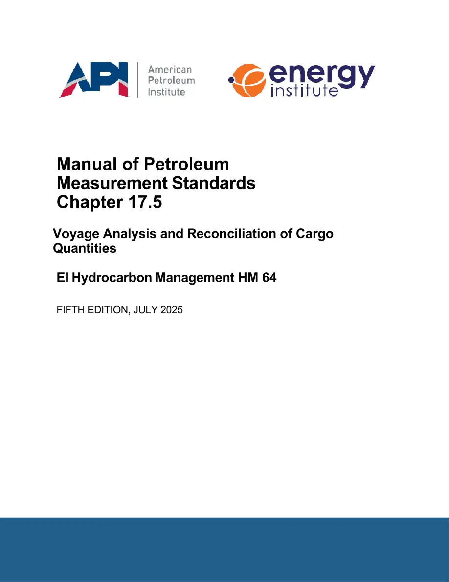 API MPMS Chapter 17.5:2025 pdf