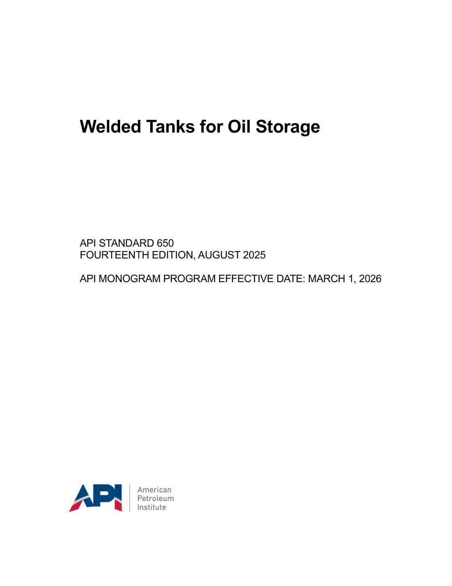 API Std 650:2025 pdf
