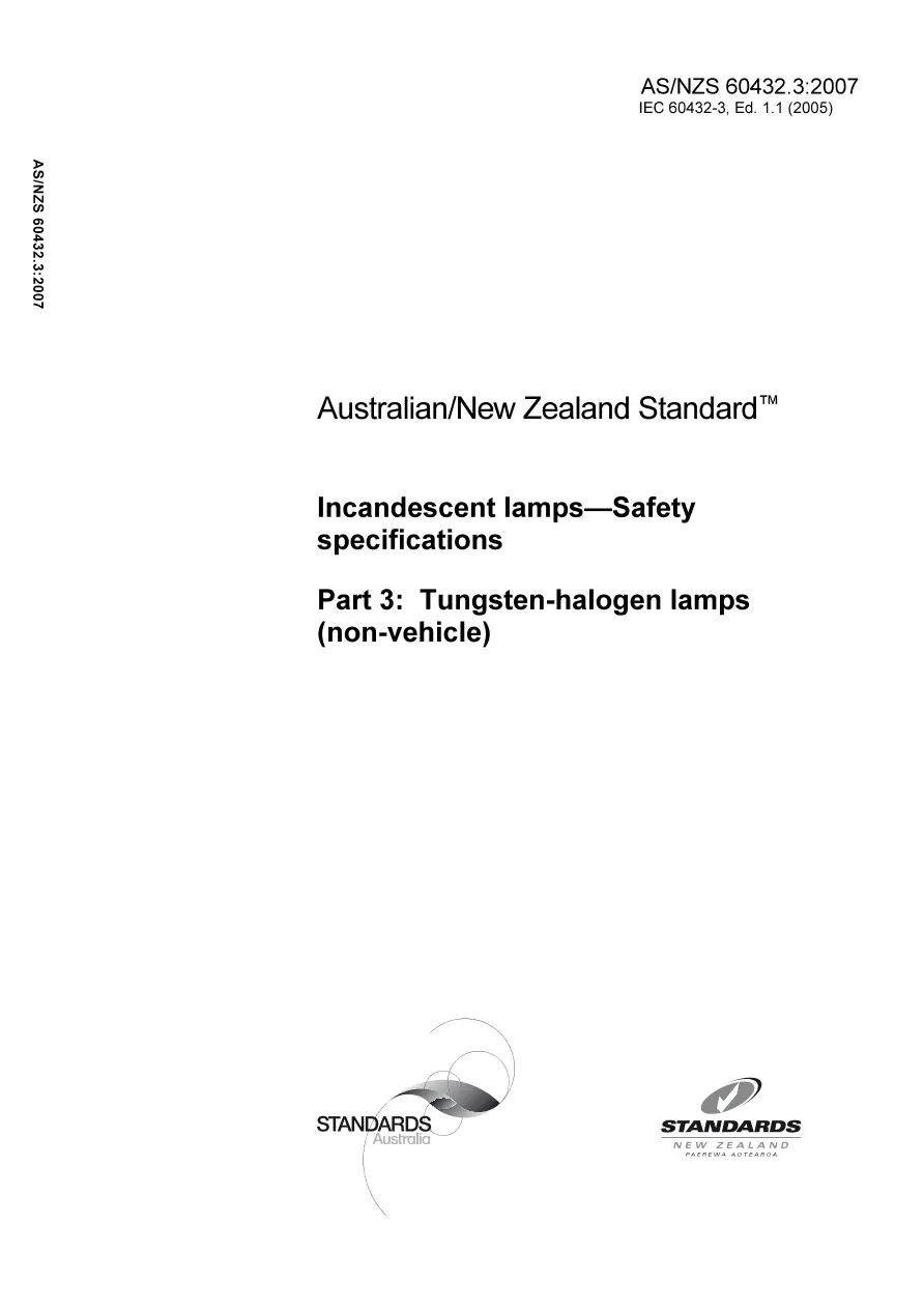 AS/NZS 60432.3:2007 AS/NZS 60432.3:2007 pdf