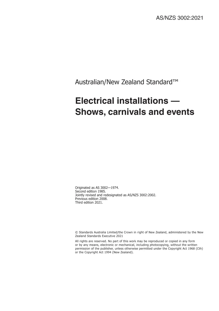 AS/NZS 3002:2021 pdf