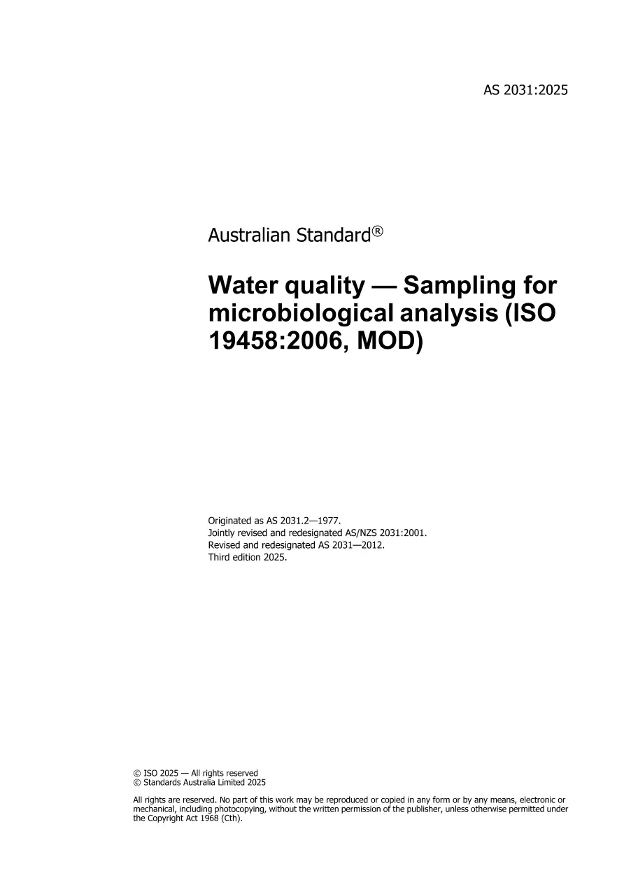 AS 2031:2025 pdf