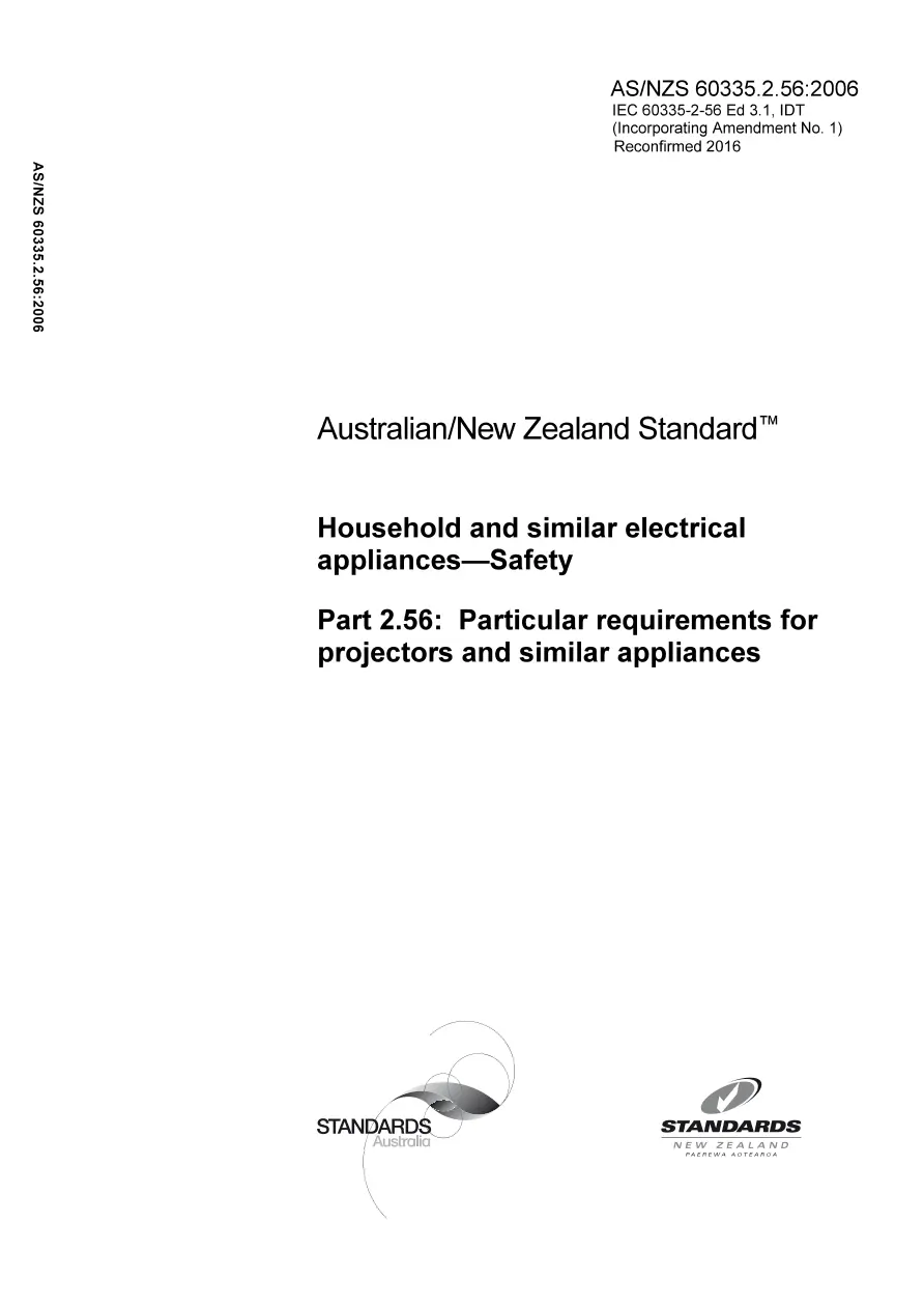 AS/NZS 60335.2.56:2006 AS/NZS 60335.2.56:2006 pdf