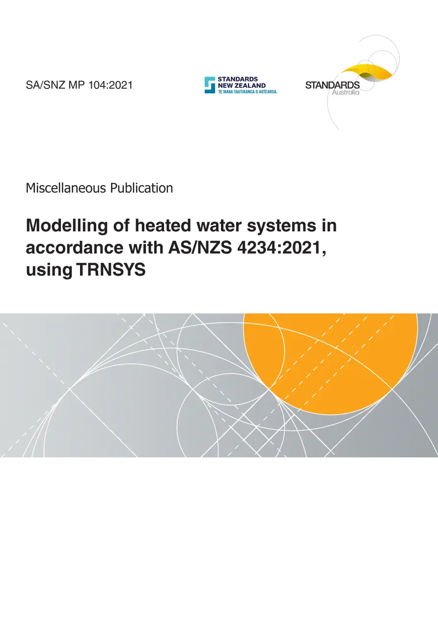 SA/SNZ MP 104:2021 pdf