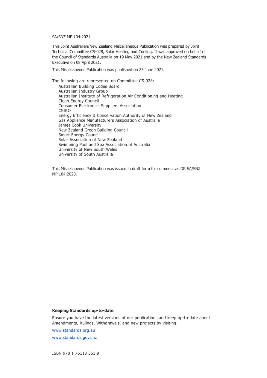 SA/SNZ MP 104:2021 pdf