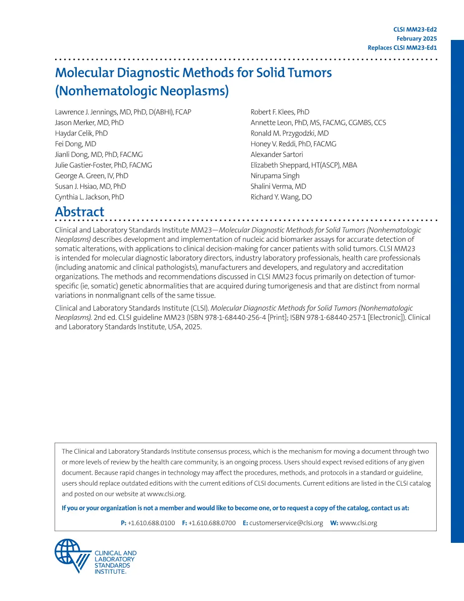 CLSI MM23:2025 pdf