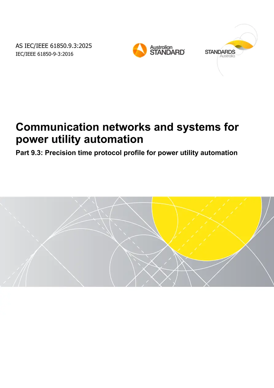 AS IEC/IEEE 61850.9.3:2025 AS IEC/IEEE 61850.9.3:2025 pdf